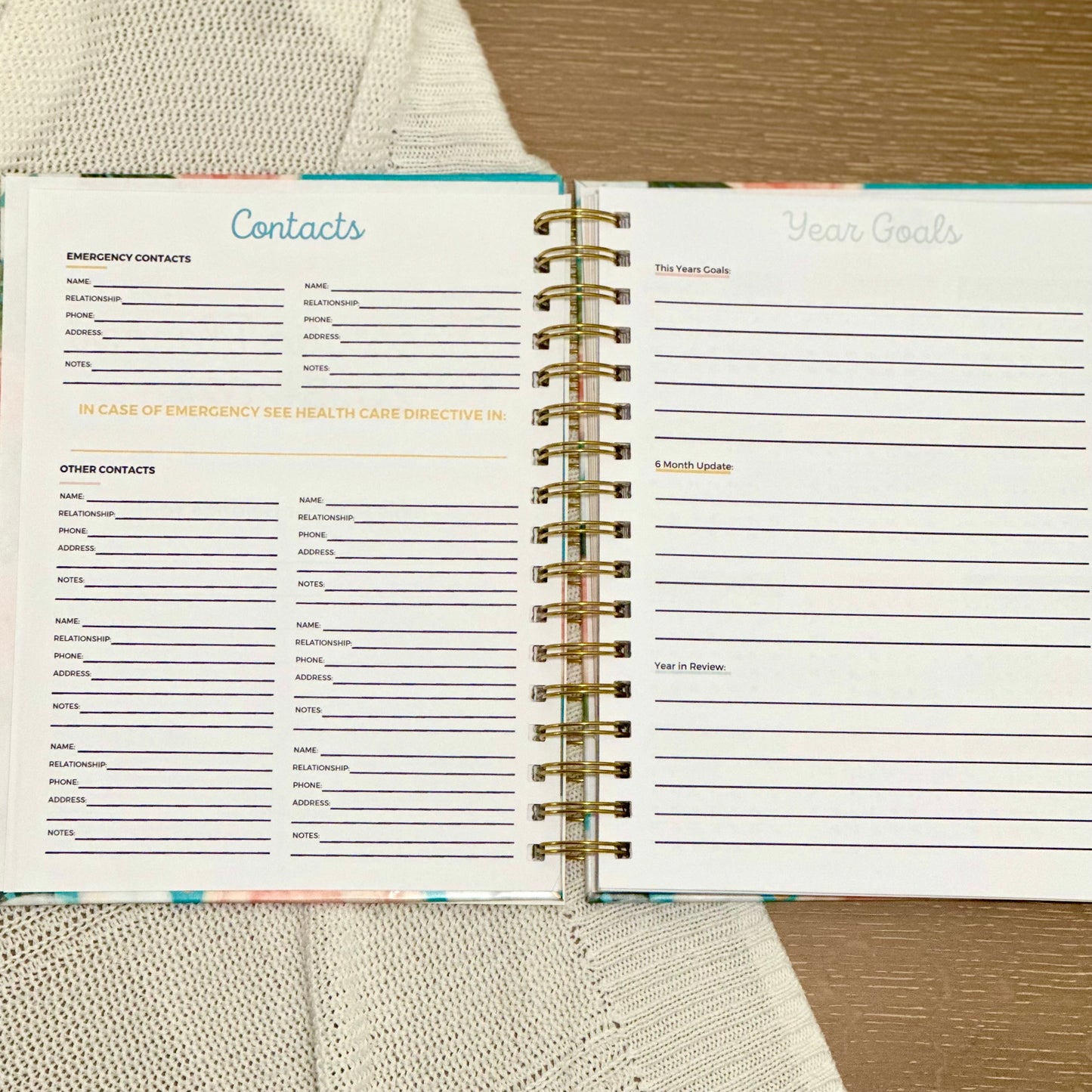 Floral Undated Theocratic Planner