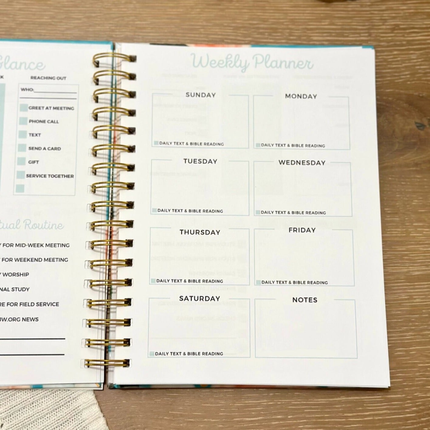 Floral Undated Theocratic Planner