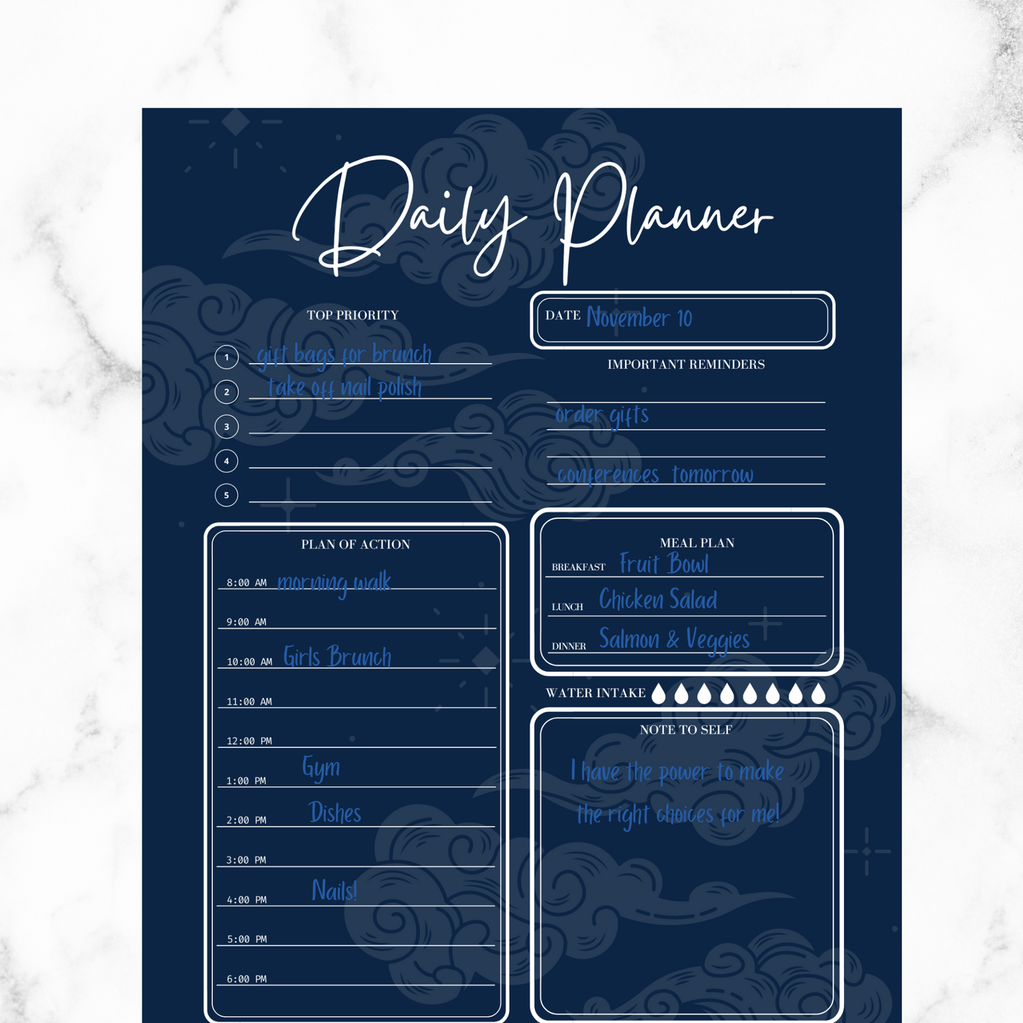 Dark Mode Daily Planner