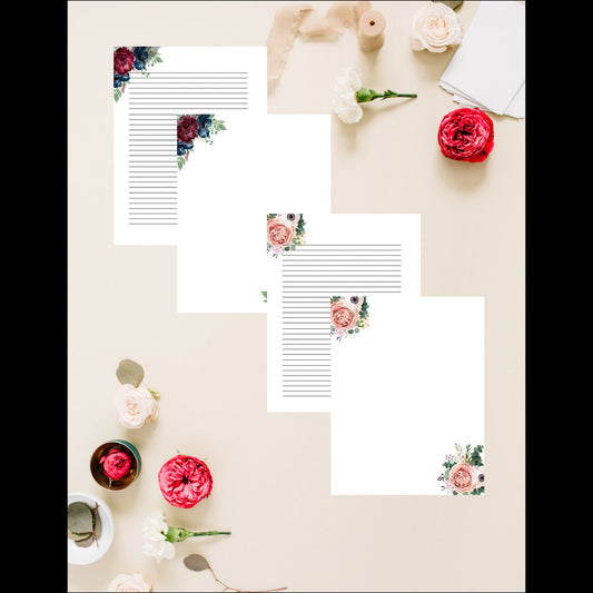 Navy & Pink Peony Printable